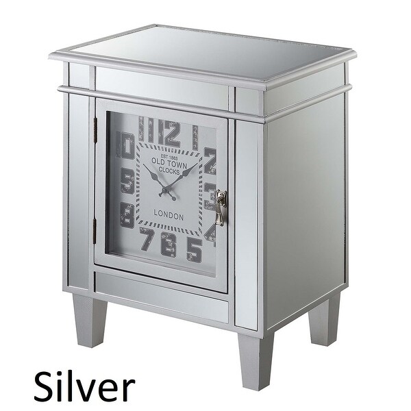 Silver Orchid Abel Gold Coast Clock End Table