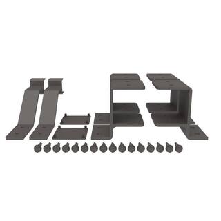 Barrette Outdoor Living VersaRail Matte Bronze Aluminum Rail Fascia Mount Juliette Bracket Kit 73045499