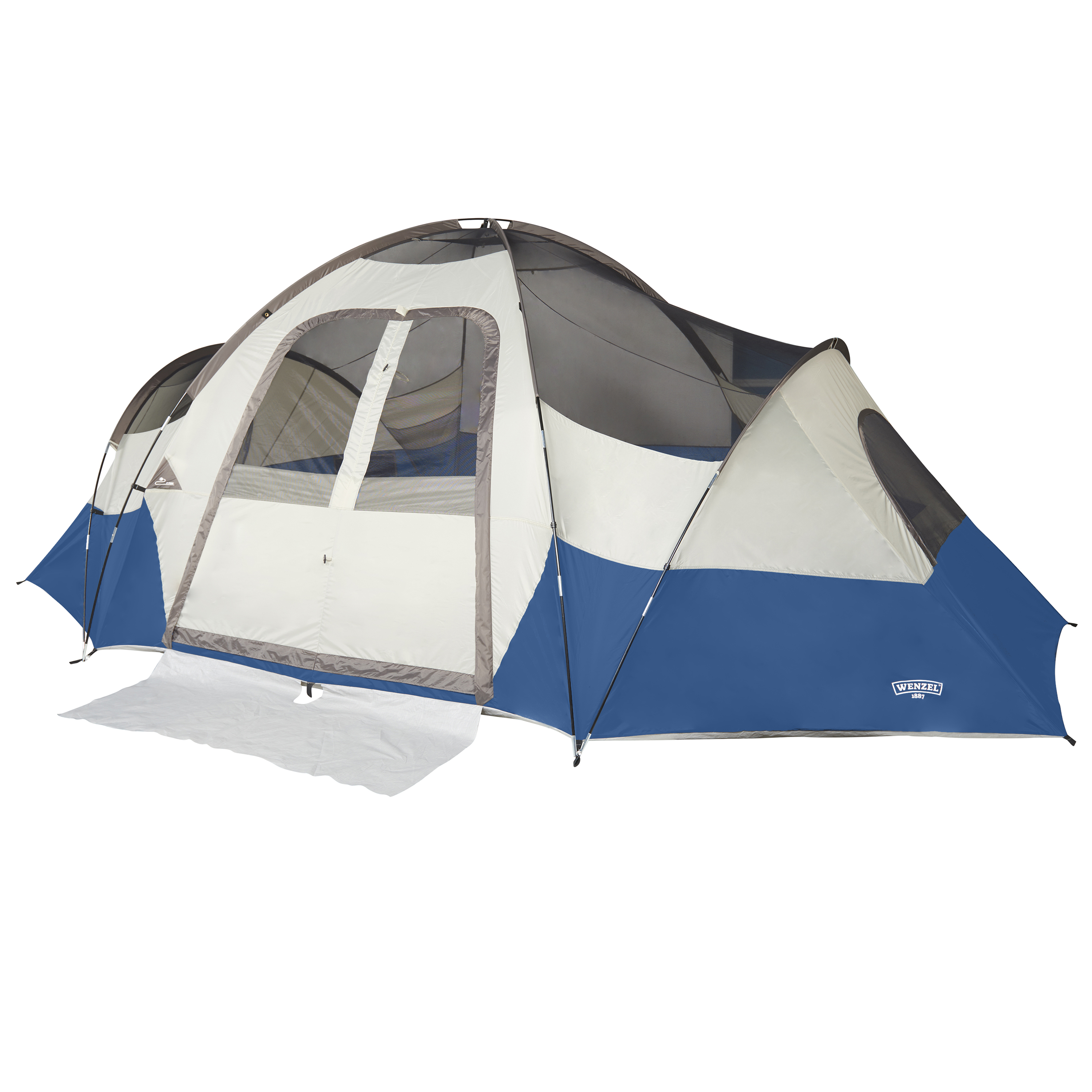 Wenzel Pinyon Blue 10-Person Cabin Tent， 18'x10'