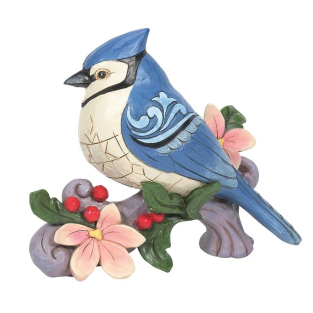 Jim Shore Crested In Blue One Figurind 4 5 Inches Blue Jay Figurine 6012264 Resin Blue