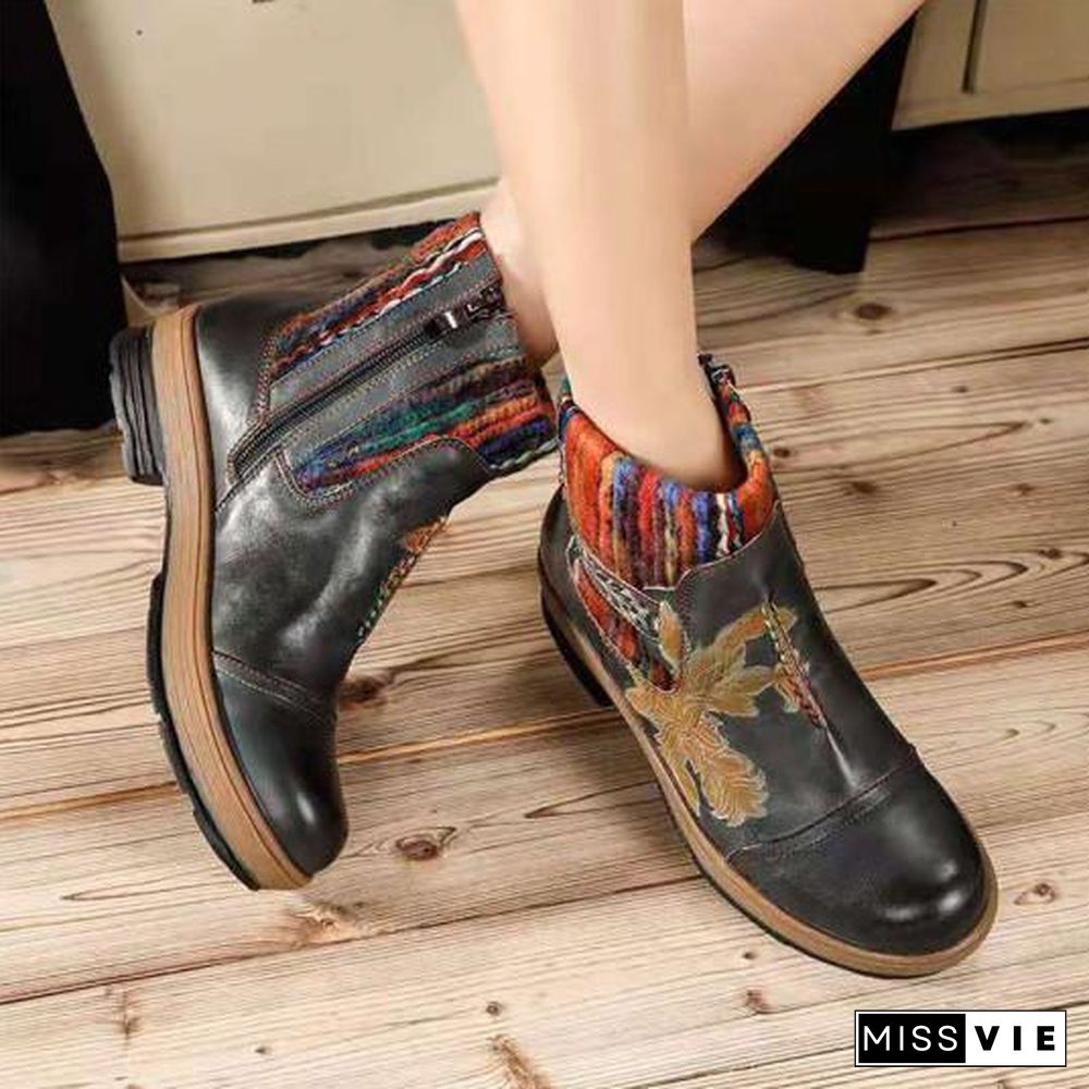 Women Low Heel Boots