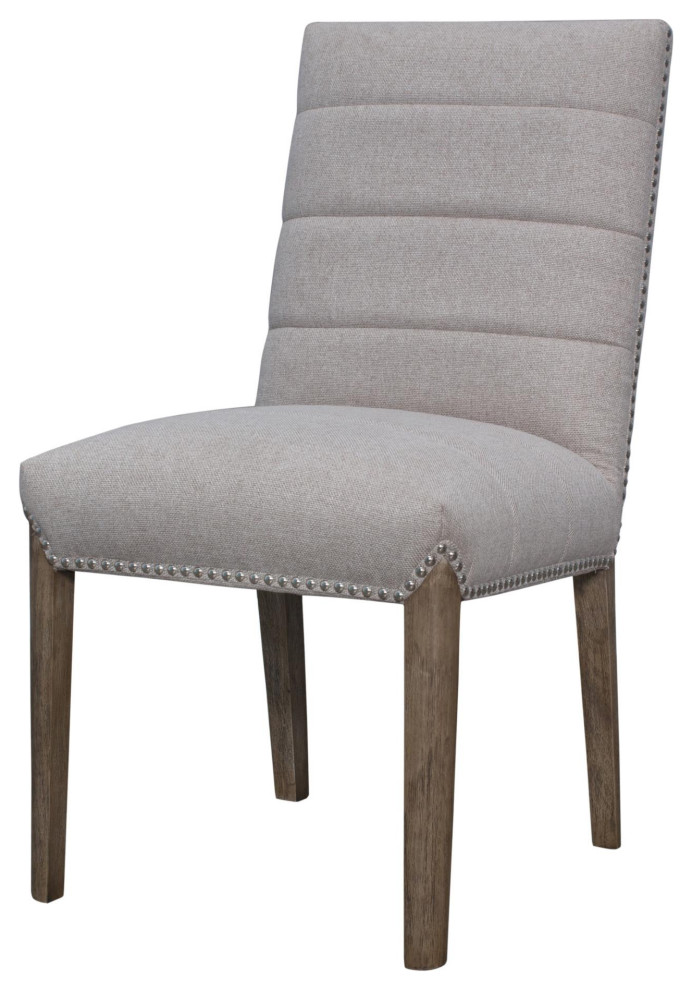 Arzon Fabric Chair Natural Drift Legs  Havana Linen (Set Of 2)   Transitional   Dining Chairs   by Virgil Stanis Design  Houzz