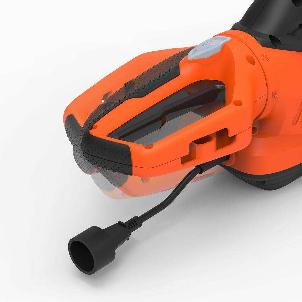 YARD FORCE 24 in. 6 Amp Corded Electric Hedge Trimmer with Rotating Handle with Bonus PPE Kit YF624HT