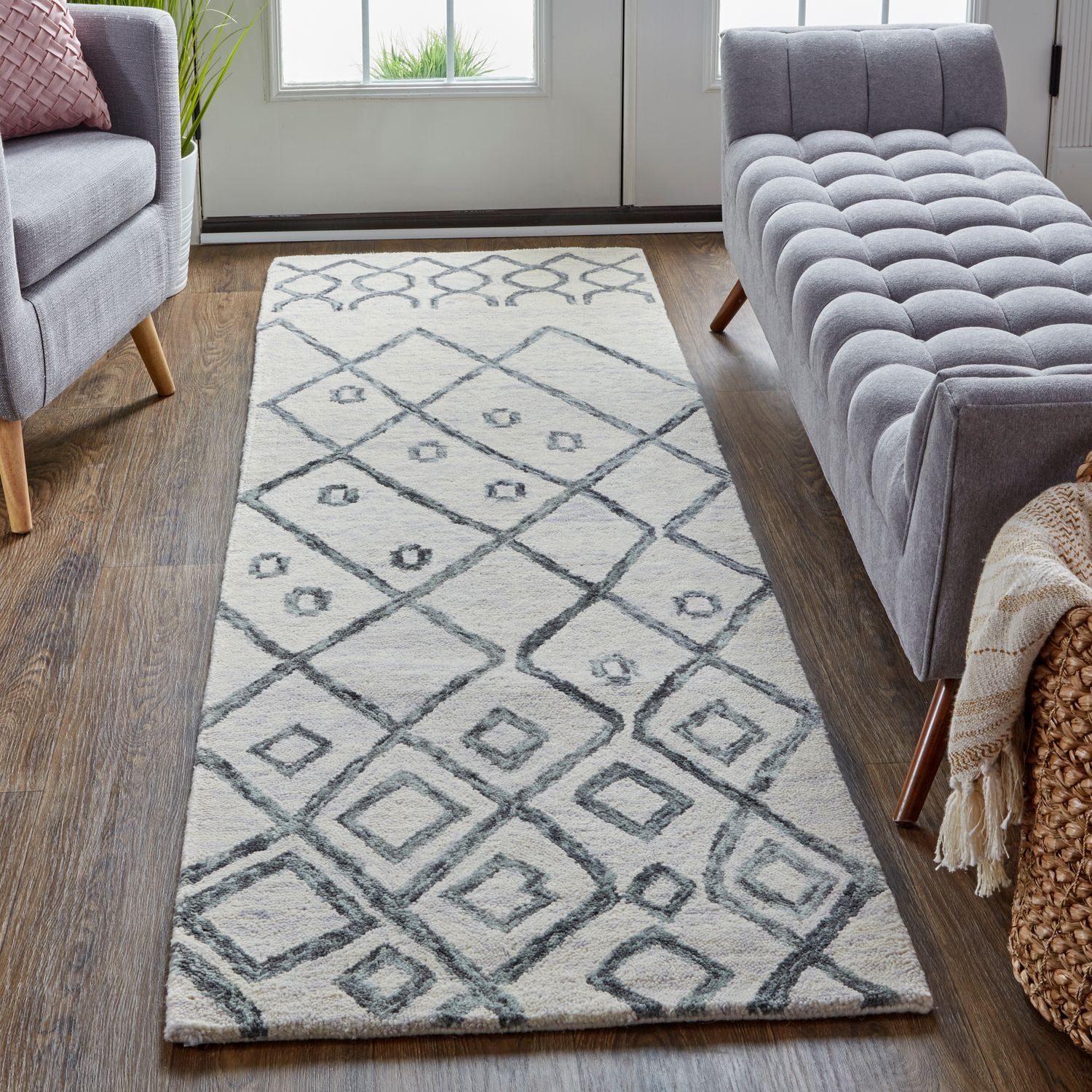 Quillan Hand Tufted Beige and Gray Rug by BD Fine