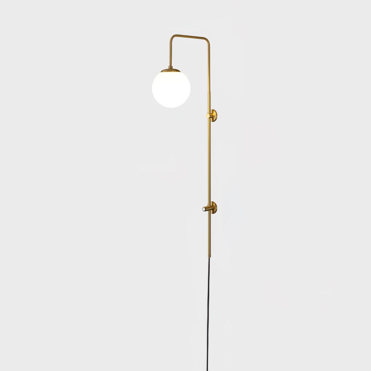 Globe Brass Plug-in Wall Sconce