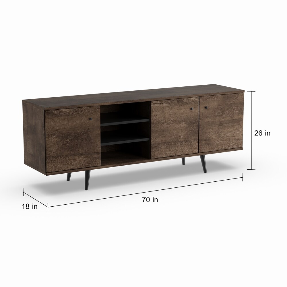 Carson Carrington Hitra Mid century 3 cabinet TV Stand