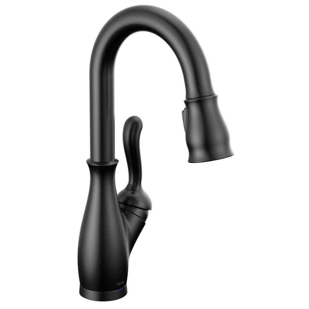 Delta Leland Single-Handle Bar Faucet with Touch2O Technology in Matte Black 9678T-BL-DST