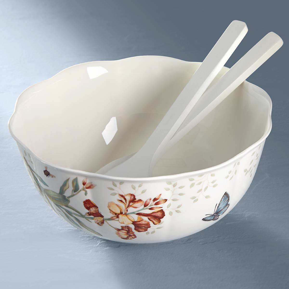 Butterfly Meadow Salad Bowl & Servers