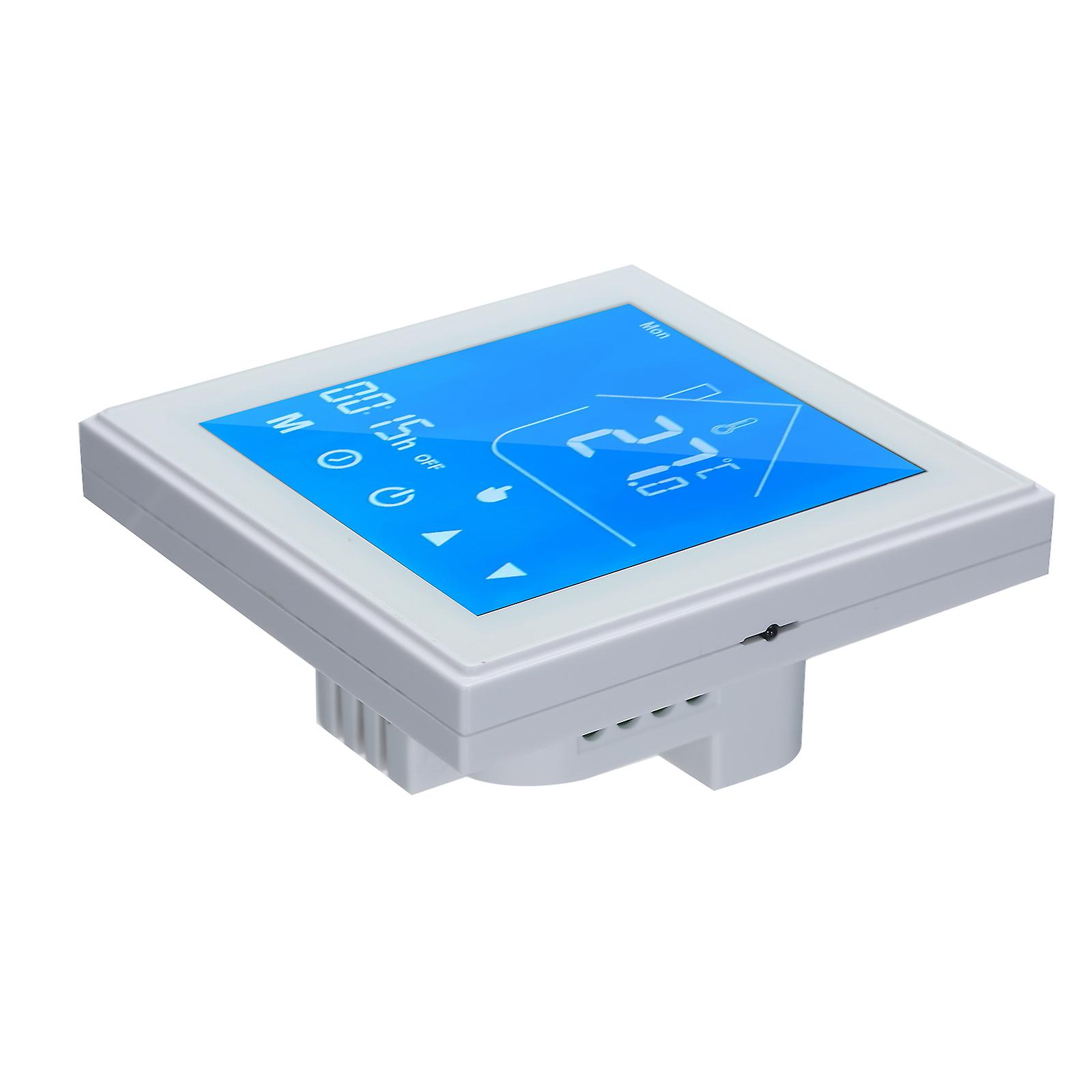 White Thermostat Temperature Controller Lcd Display Week Programmable For Electric Underfloor Heating For Household