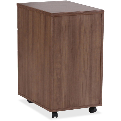 Lorell Essentials Walnut Freestanding Mobile Pedestal - 3-Drawer (69983)