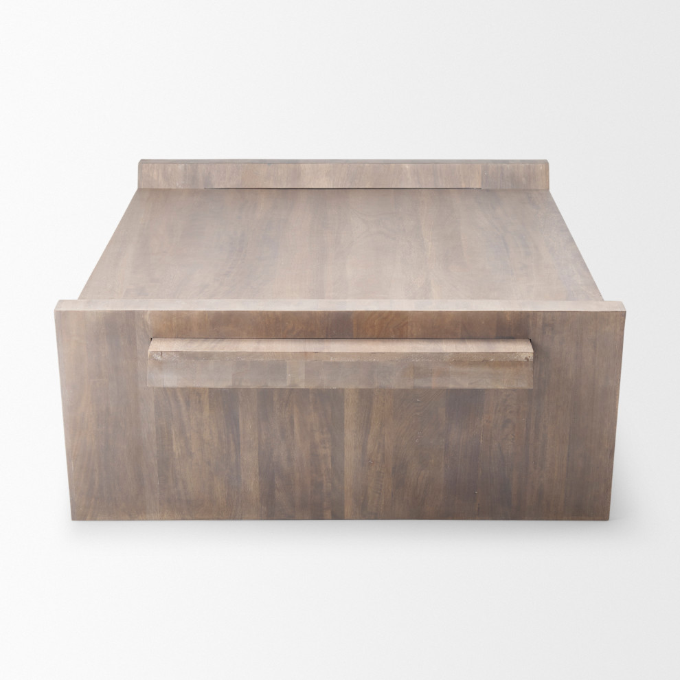 Elaine II Light Brown Solid Wood Coffee Table   Transitional   Coffee Tables   by Mercana  Houzz