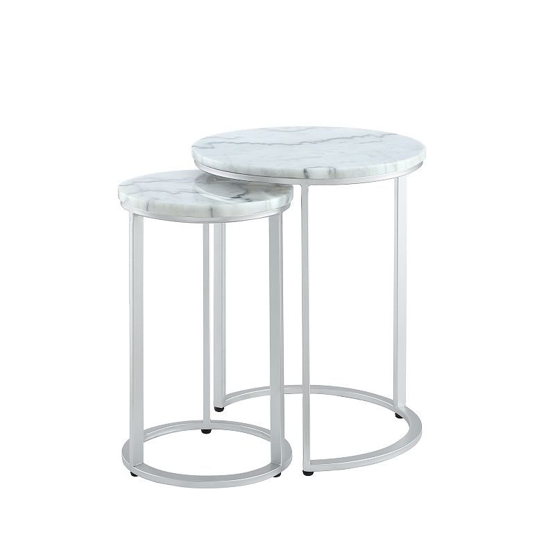 Stella End Table Natural Marble Top