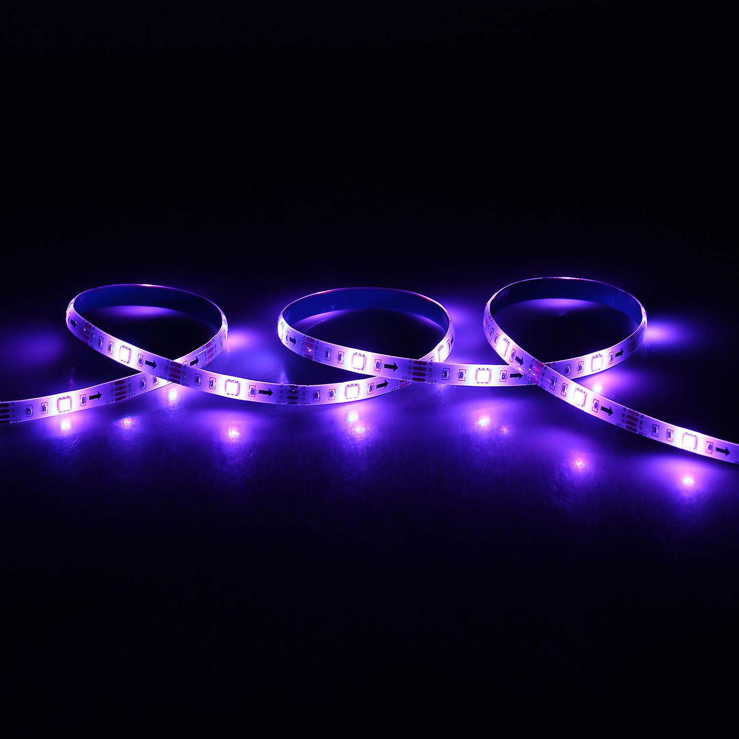 5m/16.4ft Rgb Light Strip Led Strip Lights Waterproof Tape Lights With Dc Interface Remote Controller No.241170