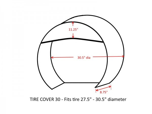 Covered Living Deluxe Tire Wheel Covers 27.5