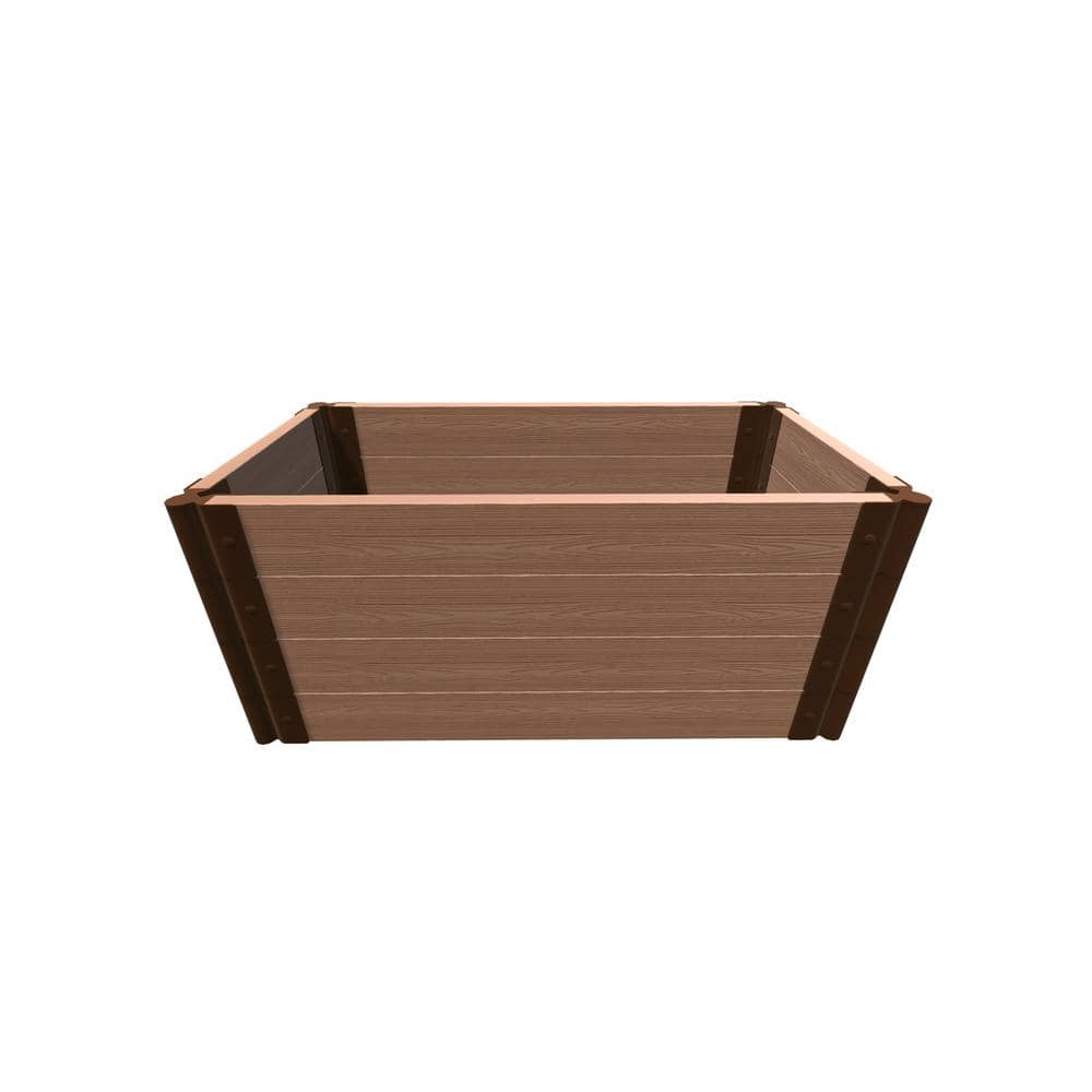 Frame It All Tool-Free Classic Sienna 2 ft. x 4 ft. x 22 in. Composite Raised Garden Bed - 2 in. Profile 200004088