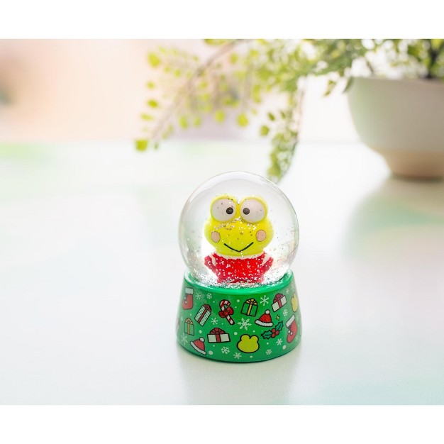 Silver Buffalo Sanrio Keroppi Holiday Mini Snow Globe 2 5 Inches Tall