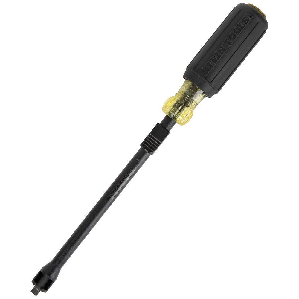 Klein Tools 14 in. Cabinet Tip Flat Head Screwdriver with 6-78 in. Round Shank 32215