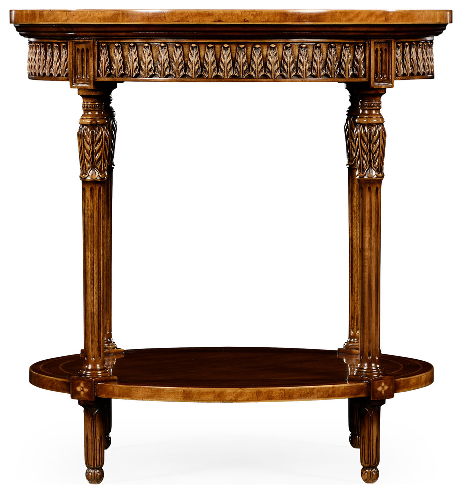 Napoleon III Style Round Side Table With Fine Inlay   Victorian   Side Tables And End Tables   by HedgeApple  Houzz