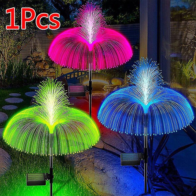 2x Double Layer Solar Jellyfish Light Outdoor Garden Lawn Lamp 7color Changing W12646867