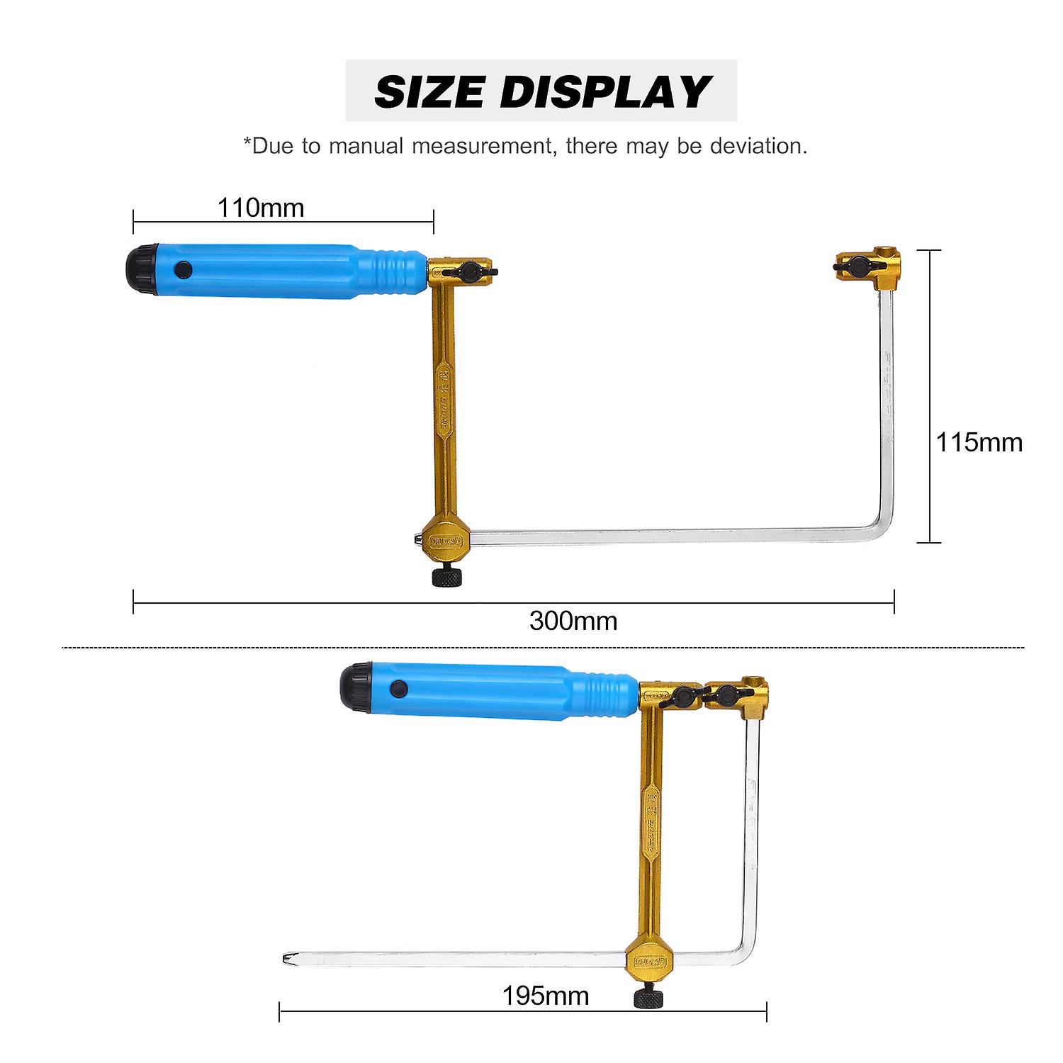 Adjustable Saw Frame Handsaw U-shape Saw Bow Cutting Tool For Woodworking Handcraft Jewelry Making Diy Project 300mm Total Length No.178575