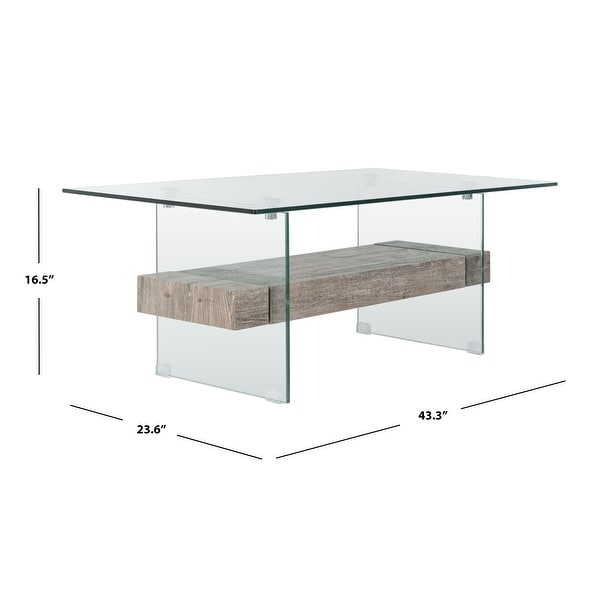 SAFAVIEH Kayley Modern Glass Coffee Table - 43.3