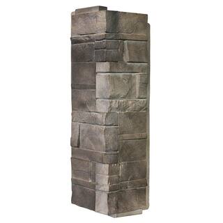 Novik Stone DS - 5.88 in. x 16 in. Dry Stack Stone in Flint - Corner (6.30 lin. ft. per Box) Trim Siding 120540010