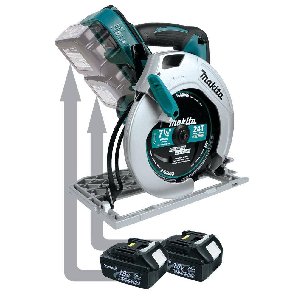 Makita 18V X2 LXT Lithium-Ion (36V) Cordless 7-14 in. Circular Saw (Tool Only) XSH01Z