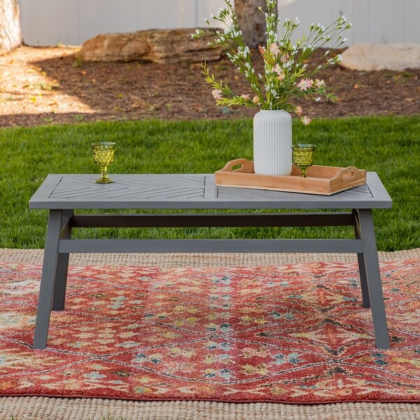 Middlebrook Elephant Point Acacia Wood Chevron Coffee Table