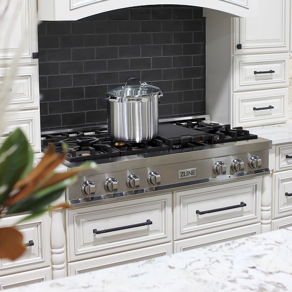 ZLINE Porcelain Gas Stovetop with Gas Brass Burners