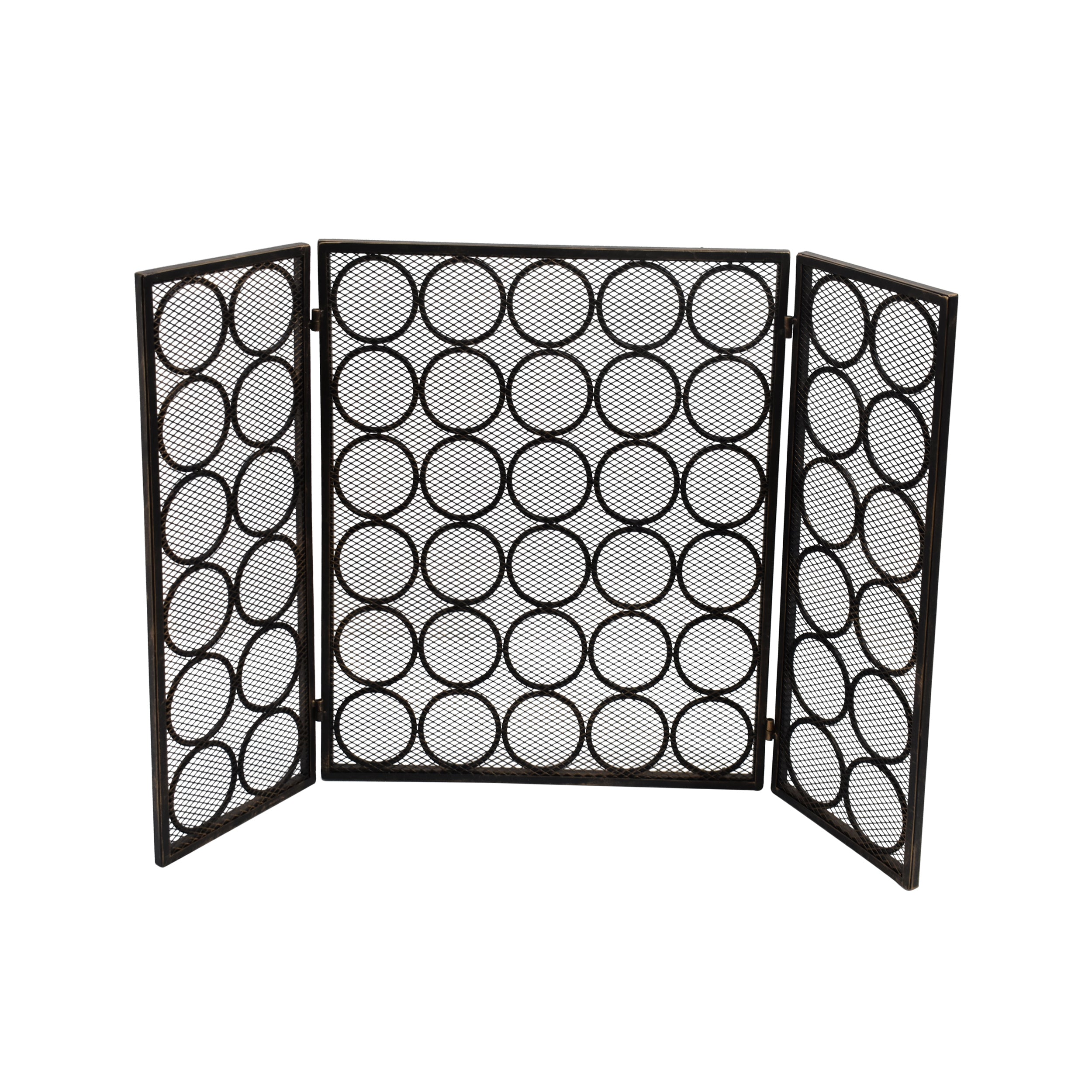 Koda Modern Three Panel Iron Firescreen