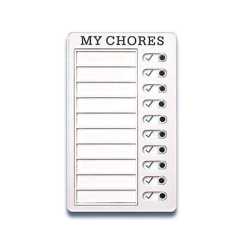 Memo Plastic Board Chore Chart Reusable Checklist，my Chores Checklist Daily Planner (1set)