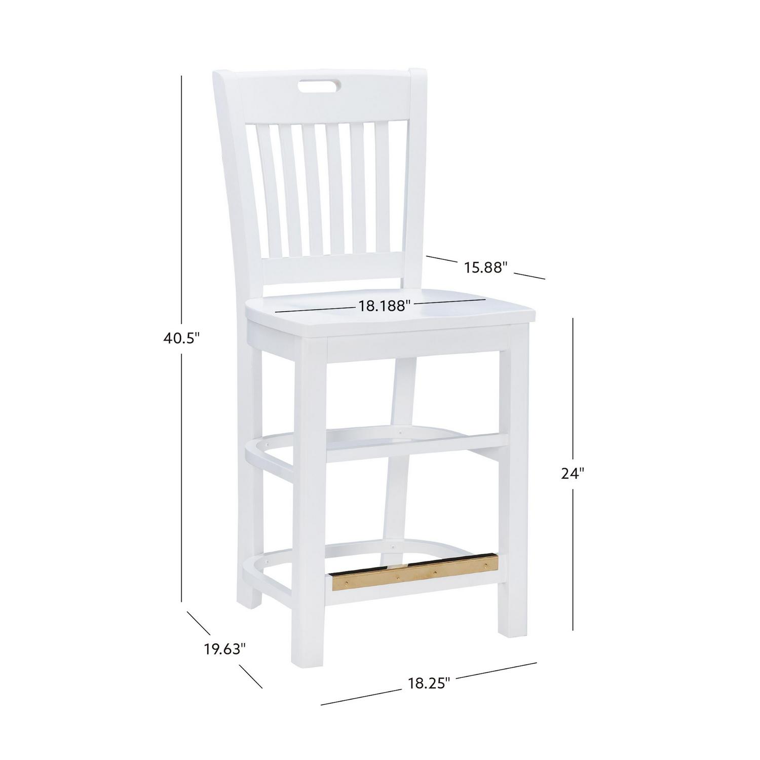 Linon Verven 248221 Counter Stool Set of 2 White  Crowdfused