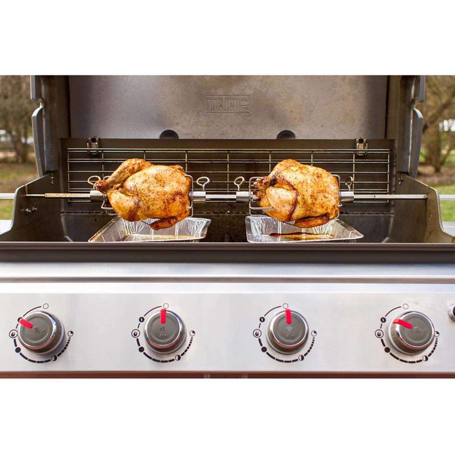 Weber Genesis 400/600 Series Stainless Steel Grill Rotisserie 55.7 in. L X 4.4 in. W 1 pk