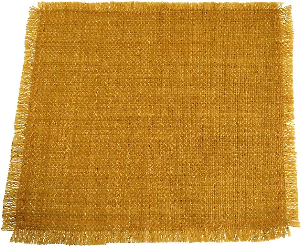 Dolls House Yellow Mustard Throw Over Or Rug Miniature Handmade Accessory 1:12