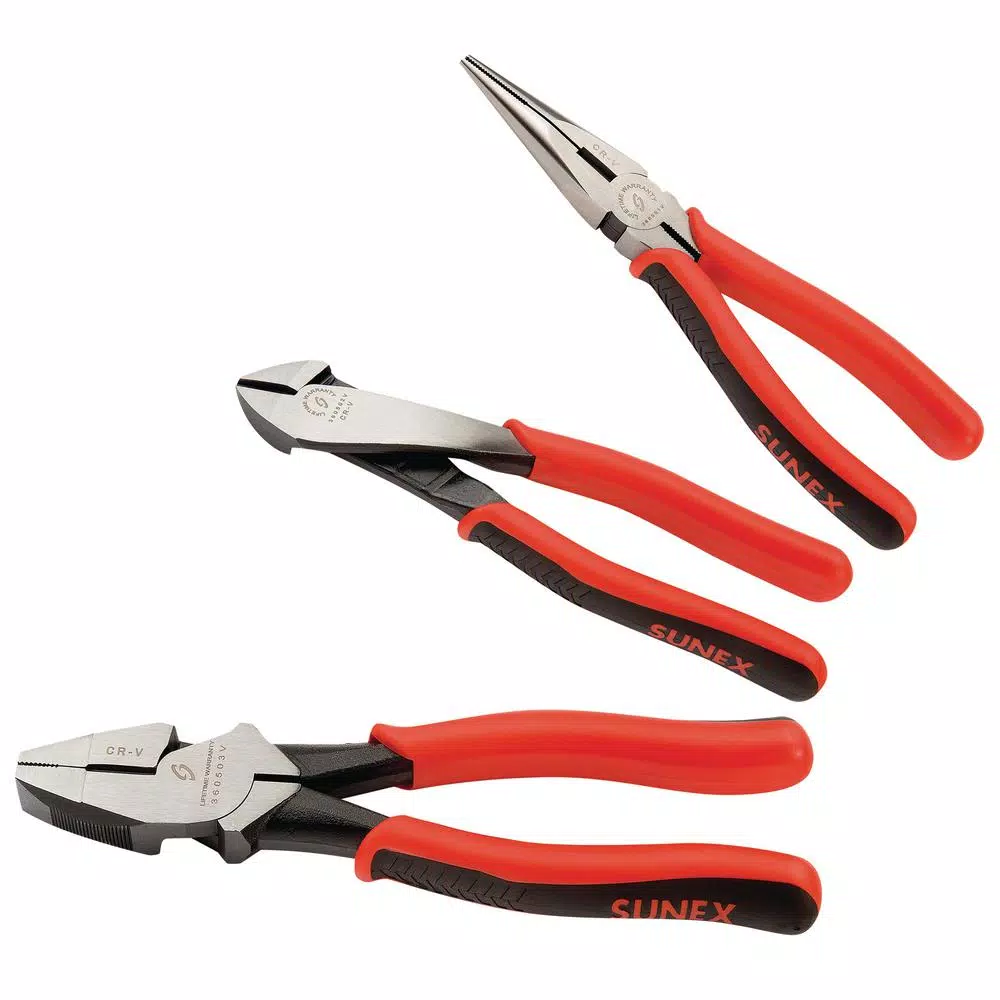 SUNEX TOOLS High Leverage Pliers Set (3-Piece) and#8211; XDC Depot