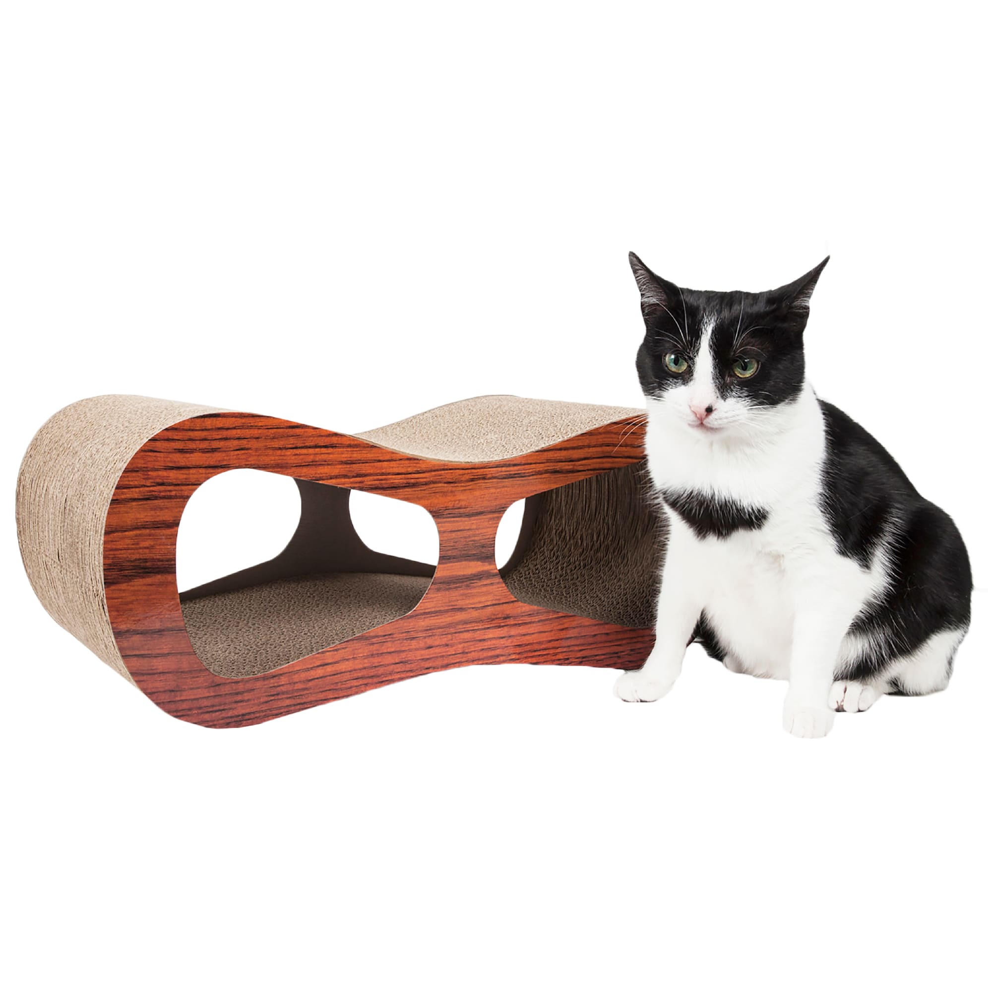 Pet Life Cat-Eyed Ultra Premium Contoured Lounger Designer Cat Scratcher， 19.7