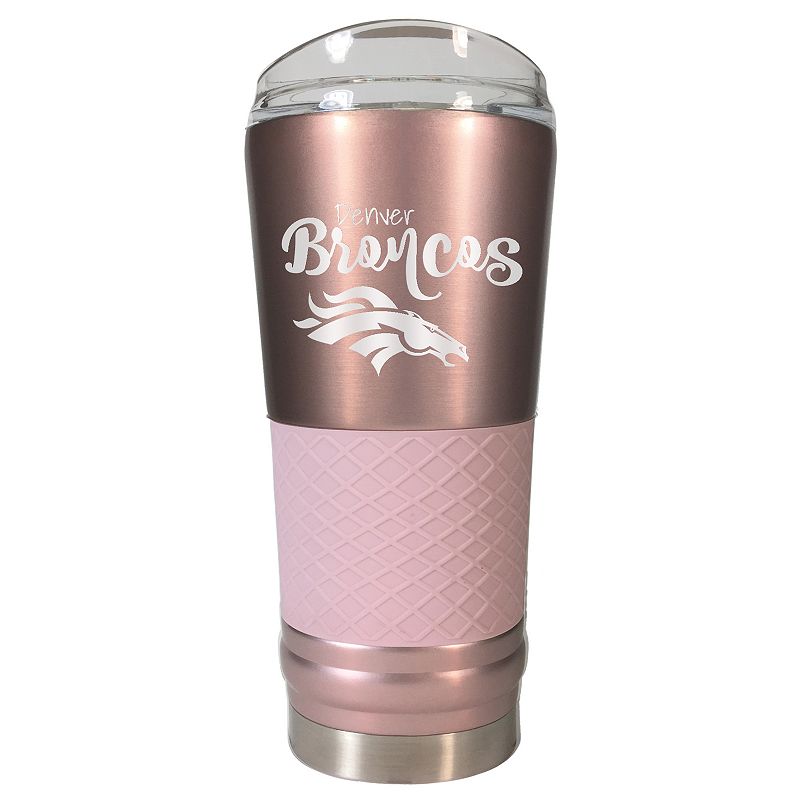 Denver Broncos 24 oz Rose Gold Finish Vacuum Insulated NFL Draft Tumbler