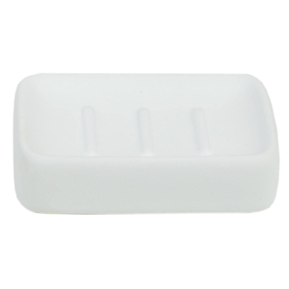 Home Basics Loft 4-Piece Ceramic Bath Accessory Set in Off White HDC51466