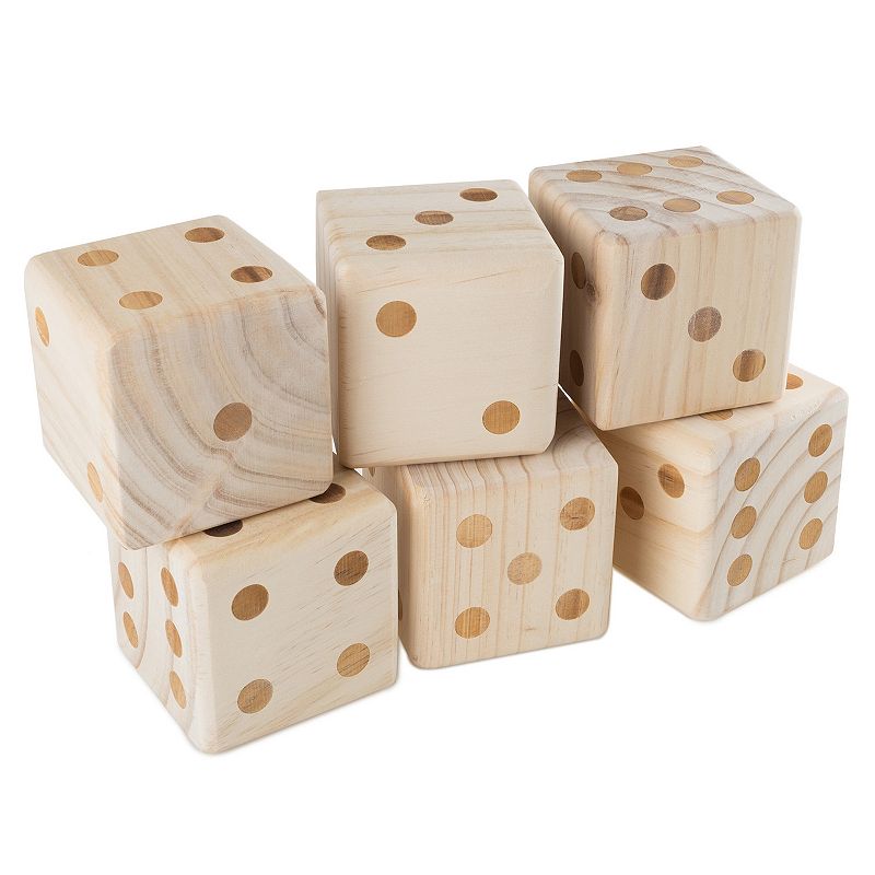 Hey! Play! Giant Wooden Yard Dice Outdoor Lawn Game