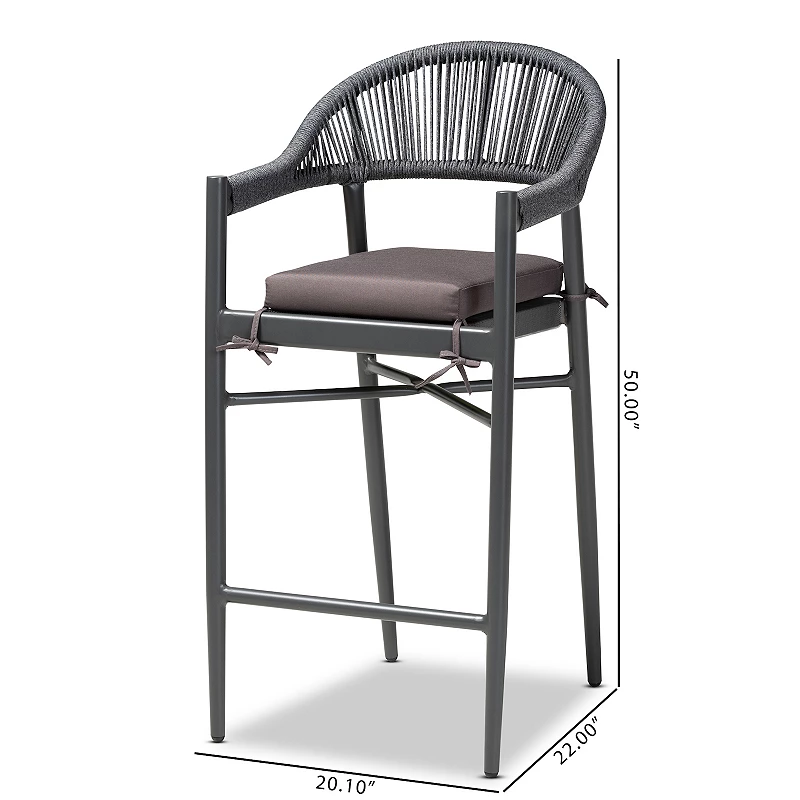 Baxton Studio Wendell Outdoor Bar Stool