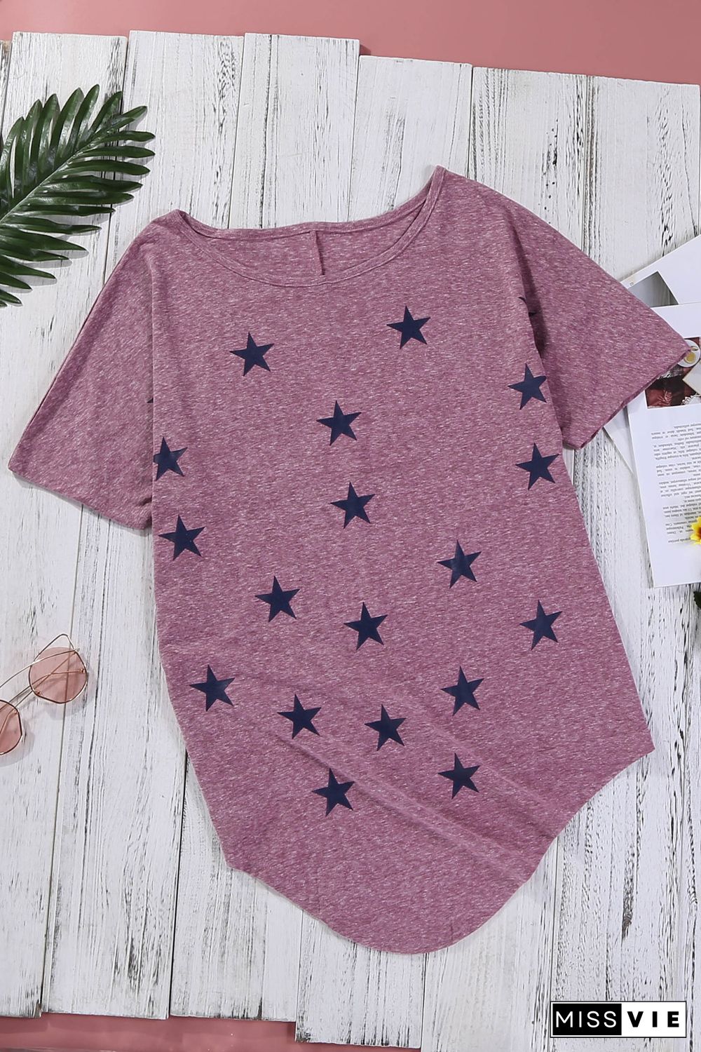 Star Print Short Sleeve T-shirt