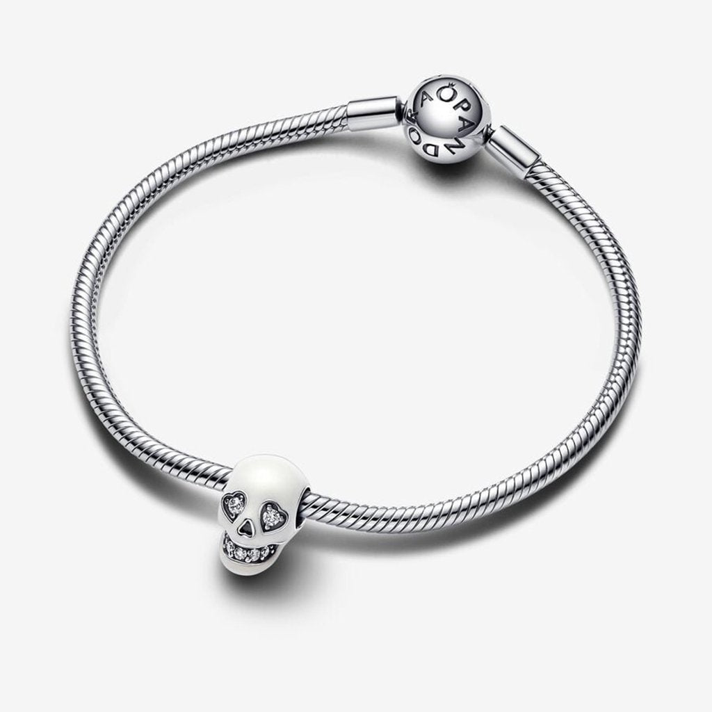 PANDORA  Glow-in-the-dark Sparkling Skull Charm