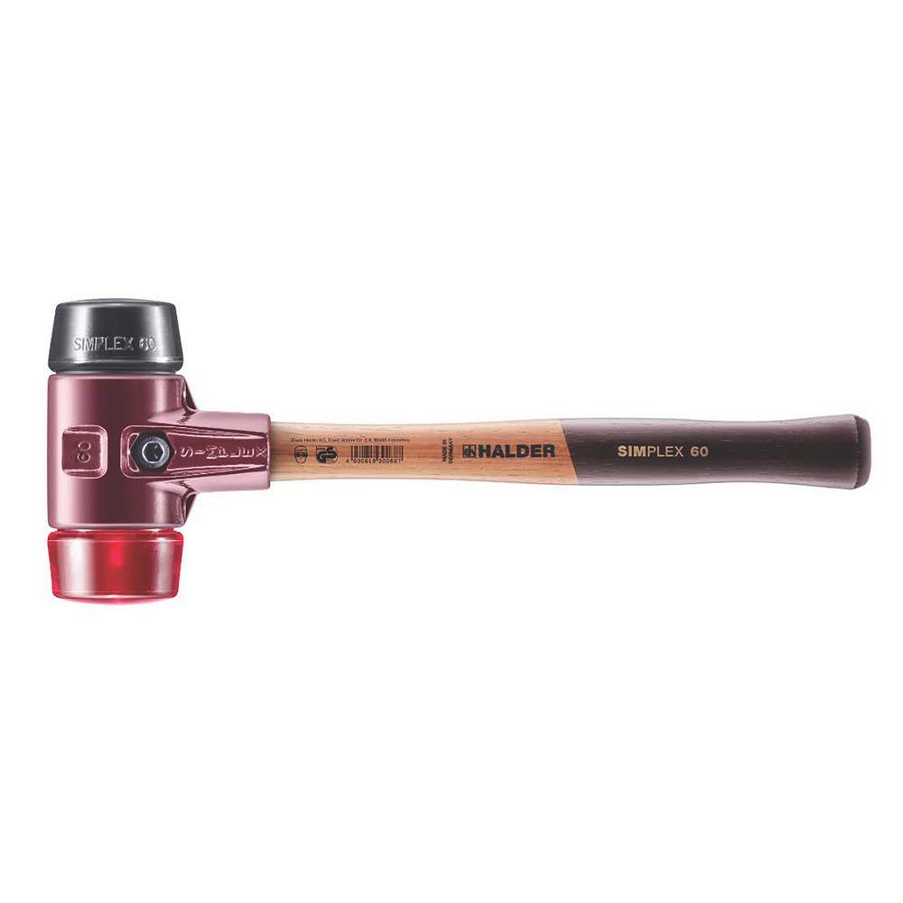 Halder Simplex 60 3.5 lbs. Mallet with Black Rubber and Red Plastic Inserts 3026.060