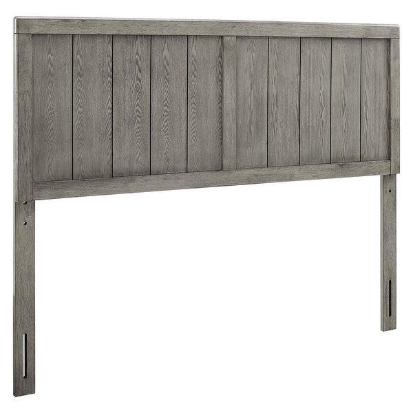 Widman Country Style Full Size Grey Wooden Headboard - - 32157934