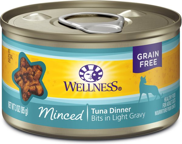 Wellness Minced Tuna Dinner Grain-Free Canned Cat Food