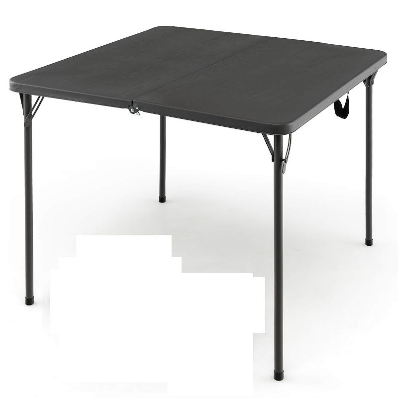 Folding Camping Table with All-Weather HDPE Tabletop and Rustproof Steel Frame