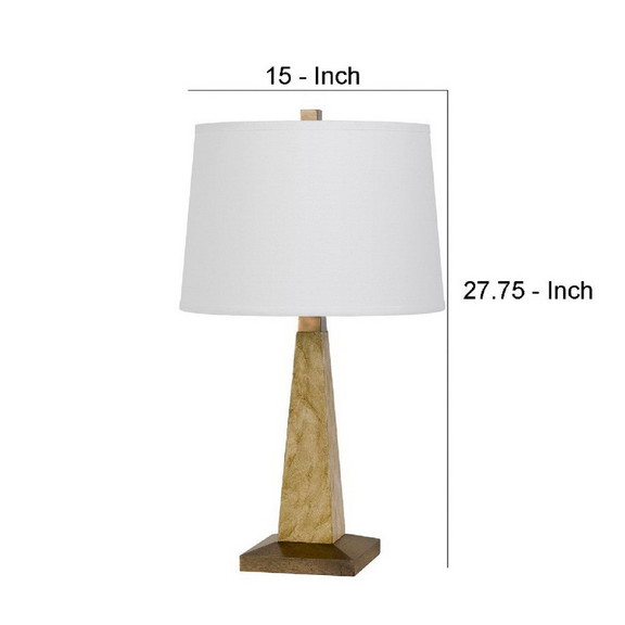 Benjara BM272323 28 Inch Resin Pyramid Table Lamp ...