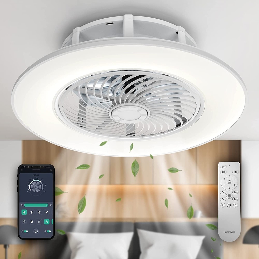 Bladeless Ceiling Fan with Light and Remote Control Low Profile Ceiling Fan 22\