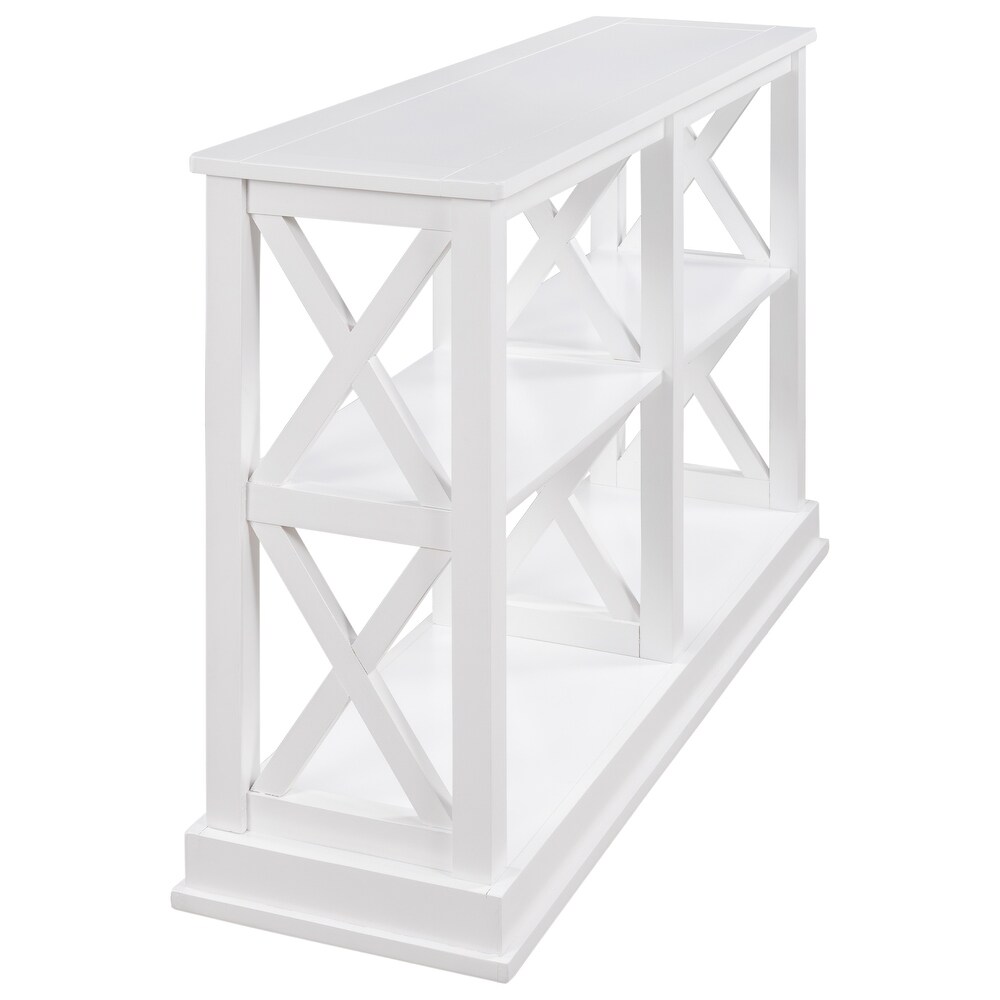 Console Table with 3 Tier Open Storage