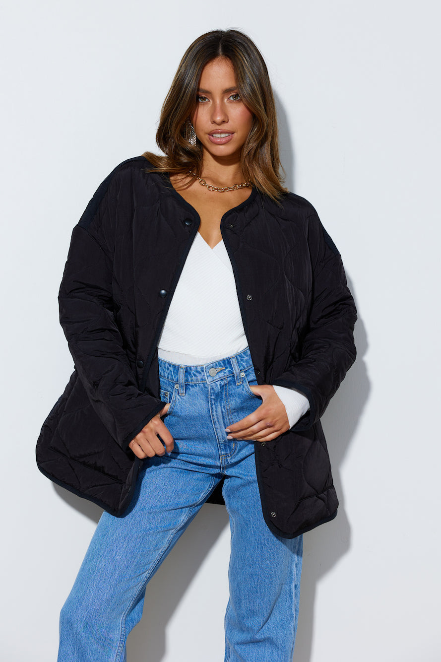 LIONESS Dusk Till Dawn Puffer Jacket Onyx